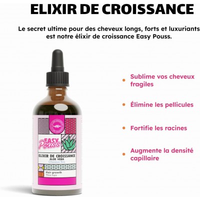 ÉLIXIR DE CROISSANCE CAPILLAIRE NATUREL - Cheveux fins et fragiles - EASY POUSS ÉLIXIR DE CROISSANCE CAPILLAIRE NATUREL - Cheveux fins et fragiles - EASY POUSS
